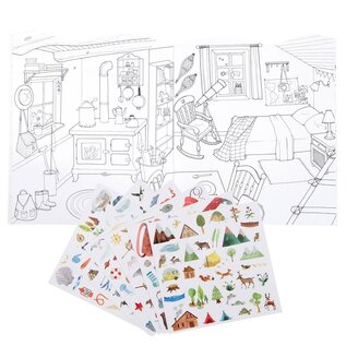 Moulin Roty Explorer Sticker and Colouring Book