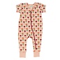 Parade Tulips Print Short Sleeve Zip Romper by Parade