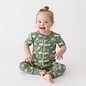 Parade Tractors Print Short Sleeve Zip Romper by Parade