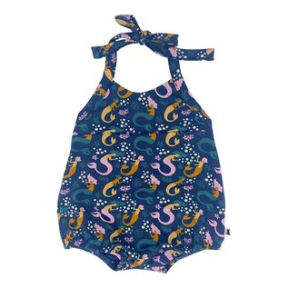 Little & Lively Mermaids Print Bamboo Cotton Summer Romper