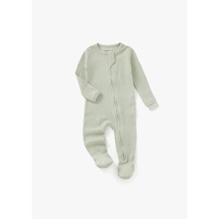 Mila & Co Ribbed Footie Zip by Milana Label