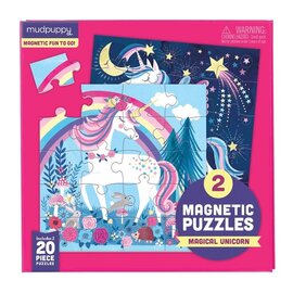 Mudpuppy Magical Unicorns - 2 Magnetic Puzzles