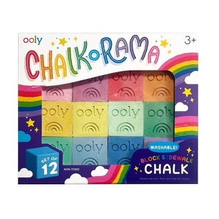 Ooly Chalk-O-Rama Block Sidewalk Chalk - Set of 12 by Ooly