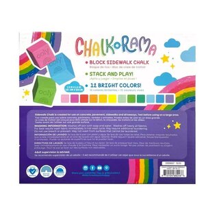 Ooly Chalk-O-Rama Block Sidewalk Chalk - Set of 12 by Ooly