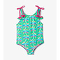 Hatley Rainbow Palm Shoulder Bow One Piece Swim Suit by Hatley