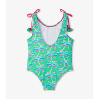 Hatley Rainbow Palm Shoulder Bow One Piece Swim Suit by Hatley