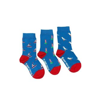 Friday Sock Co Organic Cotton 'Sailboat, Lighthouse & Seagull' Socks by Friday Sock Co