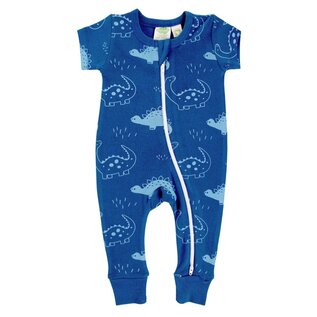 Parade Dinos Print Short Sleeve Zip Romper by Parade