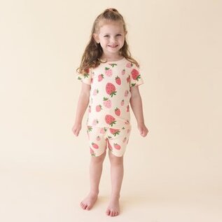 Parade Strawberries Print Organic Cotton Short PJ Set by Parade