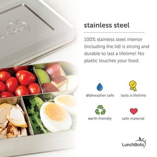 Lunchbots Lunchbots Large Stainless Steel Bento Box (940mL/4 Cups)