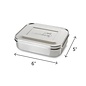 Lunchbots Lunchbots Medium Stainless Steel Bento Box (600mL/2.5 Cup)