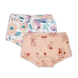 Silkberry Bamboo Girls' Boy Shorts 2-Pack by Silkberry