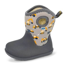 Jan & Jul by Twinklebelle Grey Construction Print Toasty Dry Lite Winter Boot by Jan & Jul