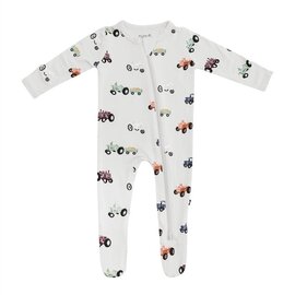 Kyte Baby Tractor Print Zippered Bamboo Footie by Kyte Baby
