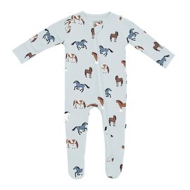 Kyte Baby Horse Print Zippered Bamboo Romper by Kyte Baby