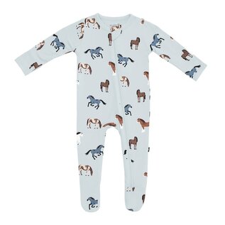 Kyte Baby Horse Print Zippered Bamboo Romper by Kyte Baby
