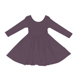 Kyte Baby Currant Purple Long Sleeve Bamboo Twirl Dress by Kyte
