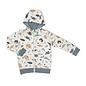 Silkberry Dino Delight Print Bamboo Fleece Zip Hoodie with Kangaroo Pocket by Silkberry