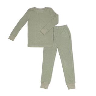 Silkberry Bamboo Wool Long Sleeve Pajama/Base Layer Set