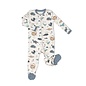 Silkberry Dino Delight Print Bamboo Fleece Footed Sleeper with Zipper