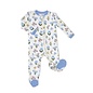 Silkberry Wildflower Print Bamboo Fleece Footed Sleeper with Zipper