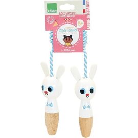 Vilac Bunny Rabbit Wooden Skipping Rope (Made in France)