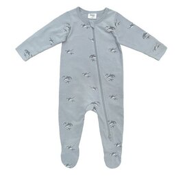 City Mouse Studio PNW Orca Footed Zip Romper