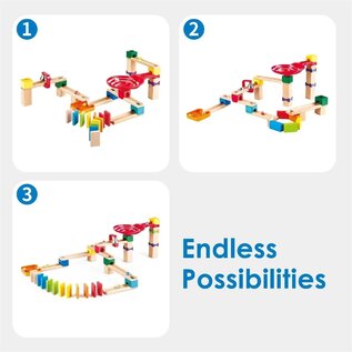 Hape Crazy Rollers Stack Track Wooden Marble Run by Hape