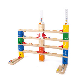 Hape Basic Coding Set Wooden Marble Run Quadrilla by Hape
