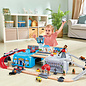 Hape Mega Metropolis Super Cityscape Transport Large Bucket Set with Train Track, Roads + Airport