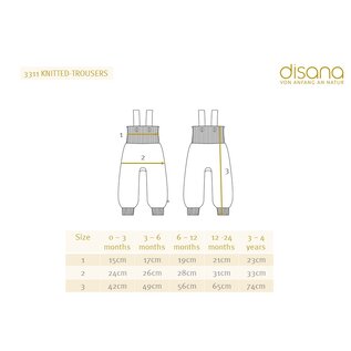 Disana Knitted Wool Trousers with Overall Straps by Disana