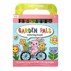 Ooly Carry Along Crayon and Coloring Book Kit - Garden Pals