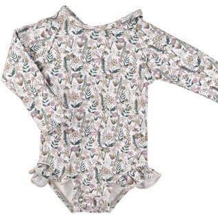 current tyed The 'Zoey' Ruffle Rashguard Suit by Current Tyed