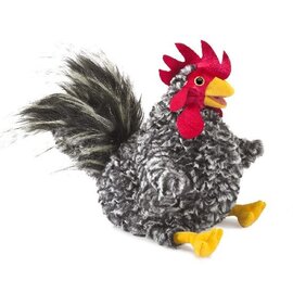 Folkmanis Puppets Barred Rock Rooster Hand Puppet by Folkmanis