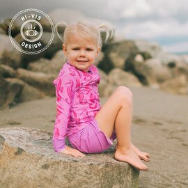 Honeysuckle Seahorse 'Sea Me Swim' Print Rashguard UV Protection Shirt by Honeysuckle