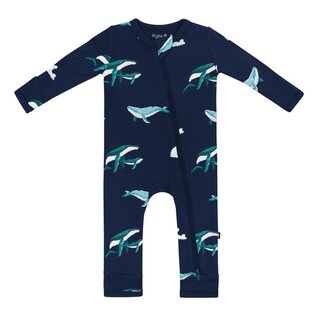 Kyte Baby Humpback Print Zippered Bamboo Romper by Kyte Baby