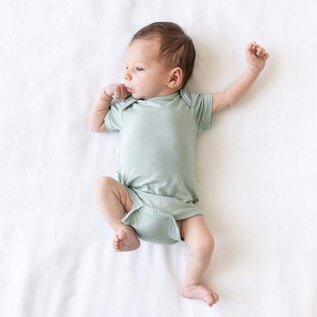 Kyte Baby Short Sleeve Sage Colour Bamboo Bodysuit by Kyte Baby