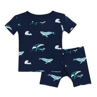 Kyte Baby Humpback Print Bamboo Short PJ Set by Kyte Baby