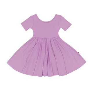 Kyte Baby Short Sleeve Bamboo Twirl Dress in Poi Purple by Kyte