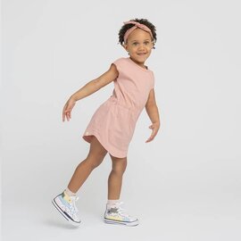 Mini Mioche Cloud Scoop Hem Dress by Mini Mioche