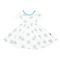 Kyte Baby Short Sleeve Bamboo Twirl Dress in Makai Rainbow by Kyte