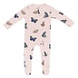 Kyte Baby Blush Butterfly Zippered Bamboo Footie by Kyte Baby