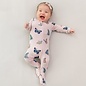 Kyte Baby Blush Butterfly Zippered Bamboo Footie by Kyte Baby