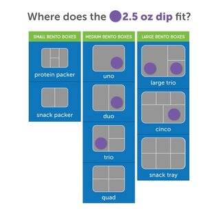 Lunchbots Lunchbots Stainless Steel Dip Containers - 2 Pack Green Medium (75mL/2.5oz)