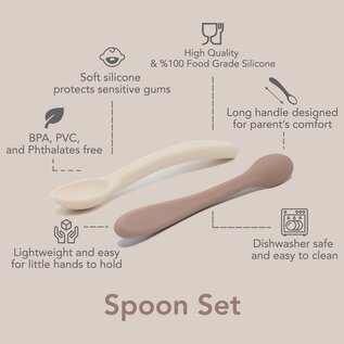 Nouka 2 Silicone Feeding Spoons by Nouka