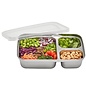 3-Compartment Stainless Steel Food Storage Container with Silicone Lid by UKonserve