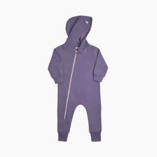 Mini Mioche Organic Cotton Plush Hooded Bike Romper Full Zip by Mini Mioche