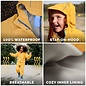 Jan & Jul by Twinklebelle Navy Fox Fleece Lined Rain Jacket by Jan & Jul