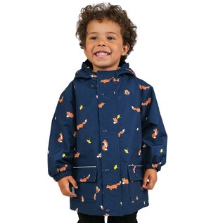 Jan & Jul by Twinklebelle Navy Fox Fleece Lined Rain Jacket by Jan & Jul