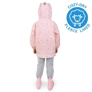 Jan & Jul by Twinklebelle Pink Forest Fleece Lined Rain Jacket by Jan & Jul
